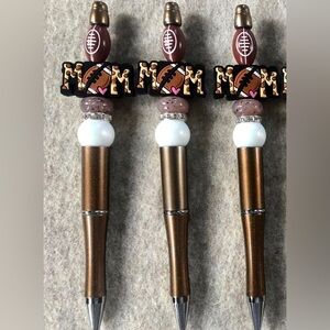 Football Mom themed fancy Beaded handcrafted gift Pen